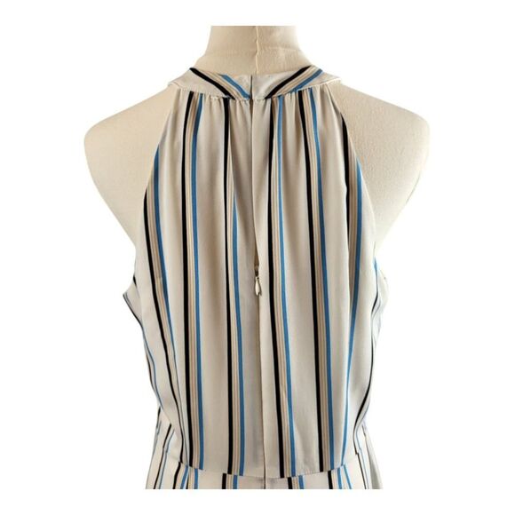 Adelyn Rae Layne Medium Multicolor Striped Halter Dress RTR Handkerchief Hemline - Picture 11 of 15